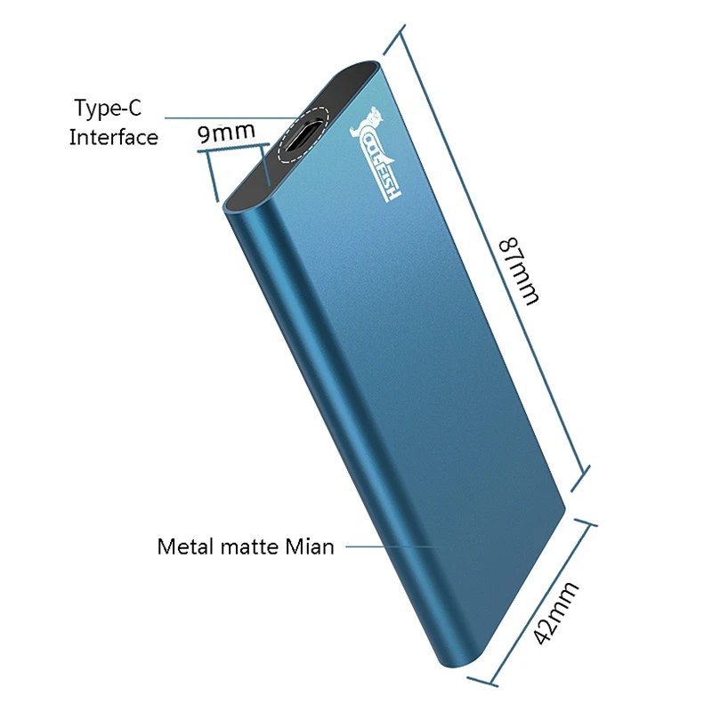 COOLFISH M.2 NGFF SSD 1 ТБ USB Type C портативный мини твердотельный накопитель/мобильный