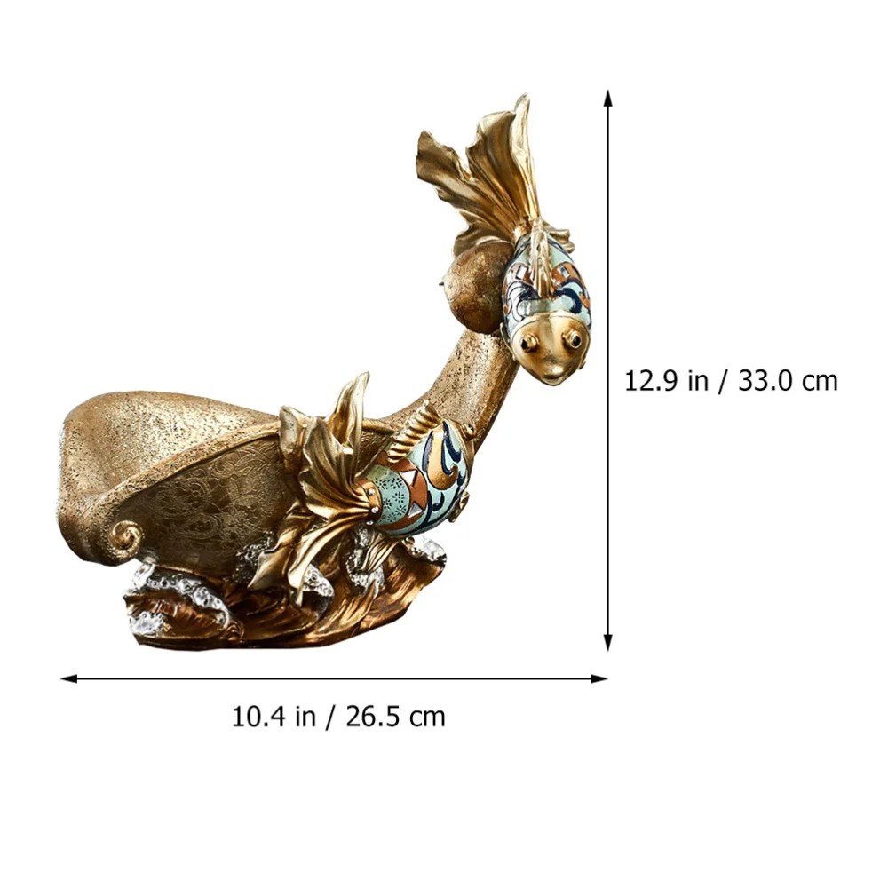 

1pc Red Rack Resin Pisces Red Rack Home Decoration Rack (Golden)