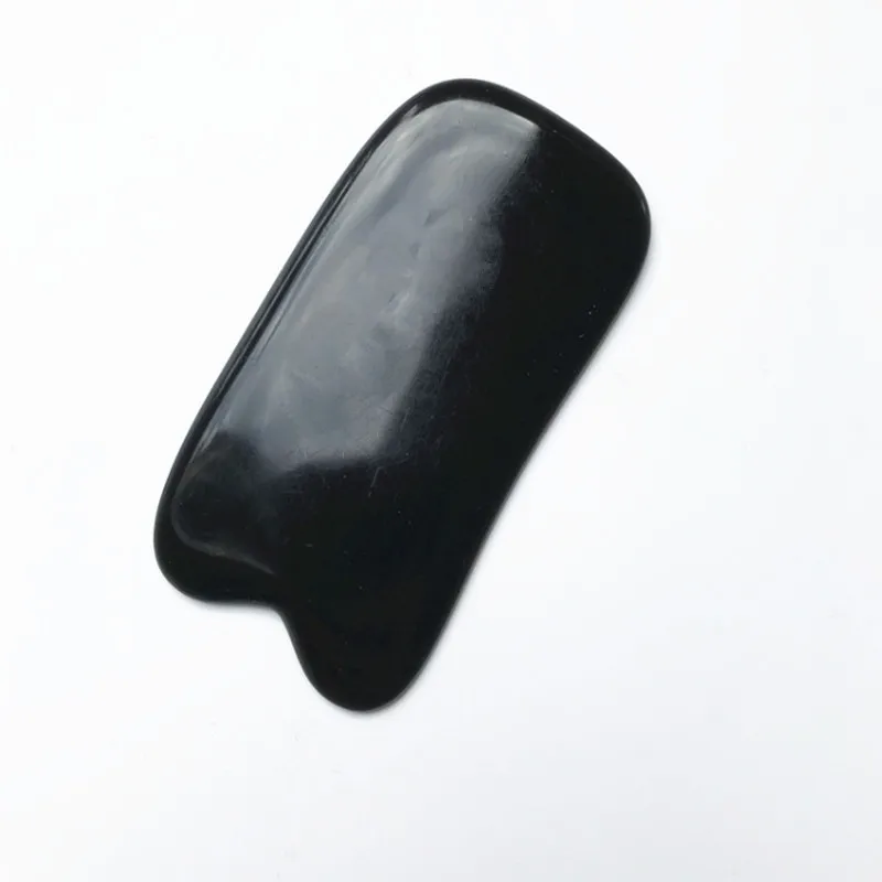 Black Массажный инструмент Gua Sha, массажер для тела, доска Guasha, спа скребок для иглоукалывания, для лица, спины, рук, Прямая поставка - Цвет: Black