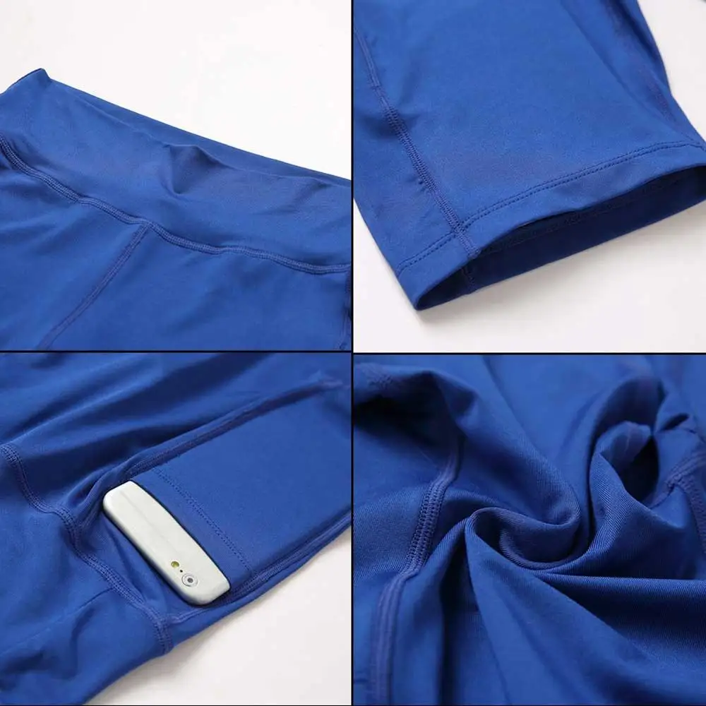 JGS1996 штаны для йоги женские брюки до колена с карманами Капри Спортивные Леггинсы