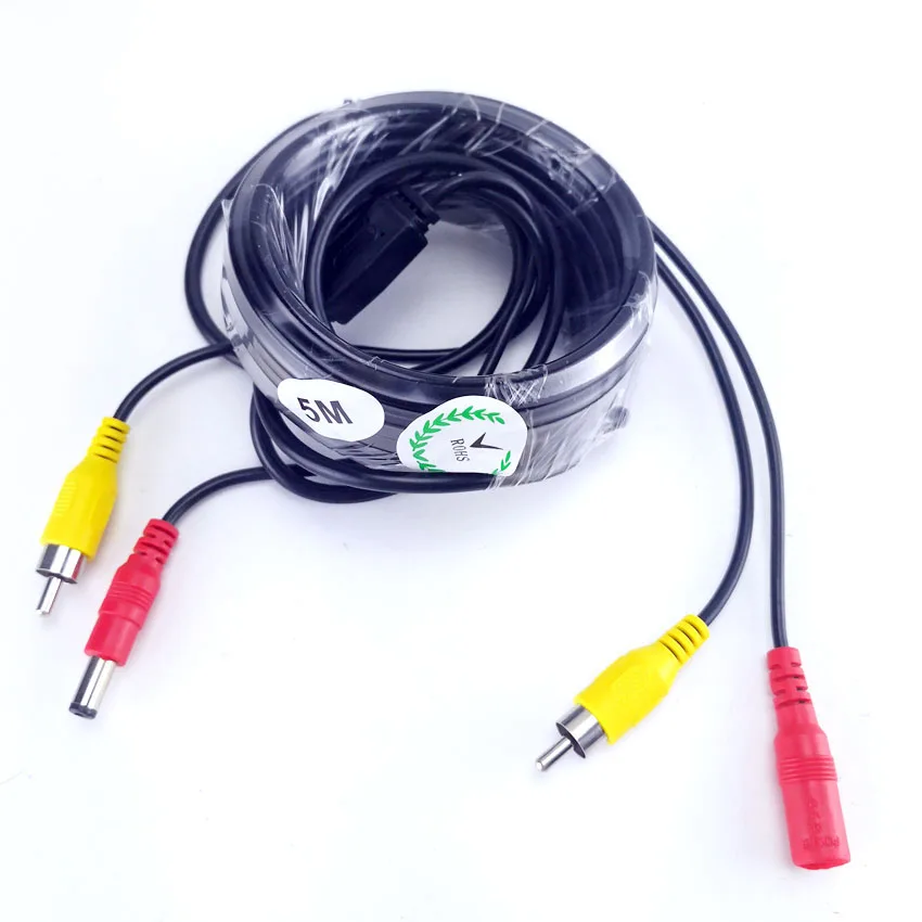 Кабель для видеосъемки SMTKEY 5 метров RCA DC кабель видеонаблюдения микрофон CVBS