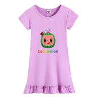 summer baby cute cartoon dress baby girl t shirt tutu princess dresses kids watermelon clothes children birthday gift nightgown