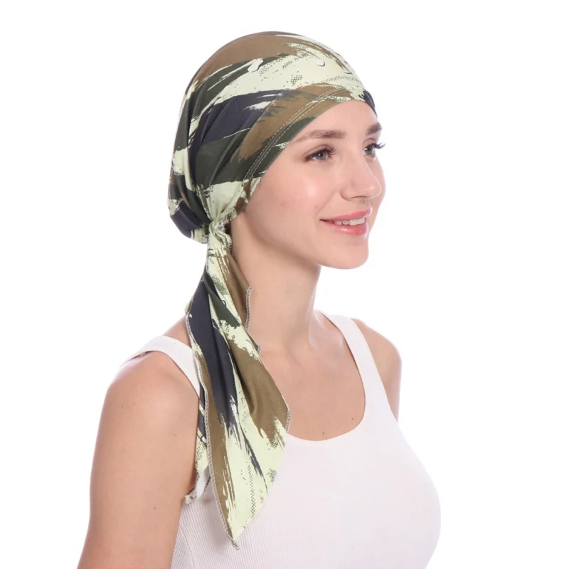 Мусульманская шапка под хиджаб стрейч цветочный шифон chemo шапки индийский