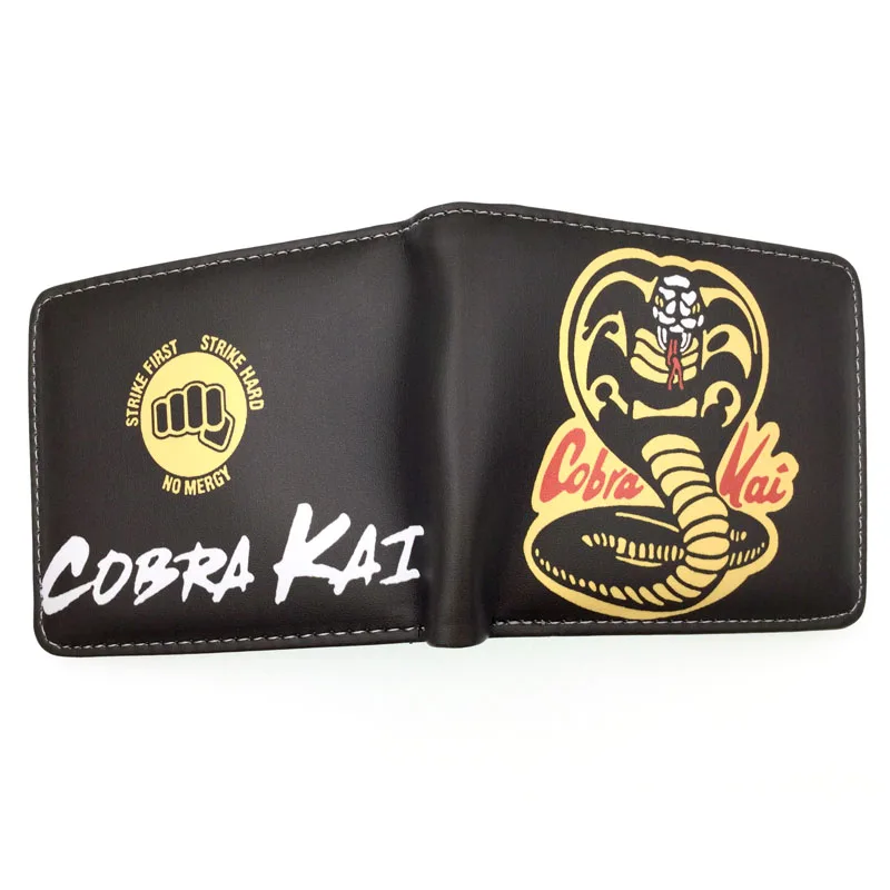 Cobra Kai Для мужчин из искусственной кожи бумажник короткий тонкий мужской кошелек
