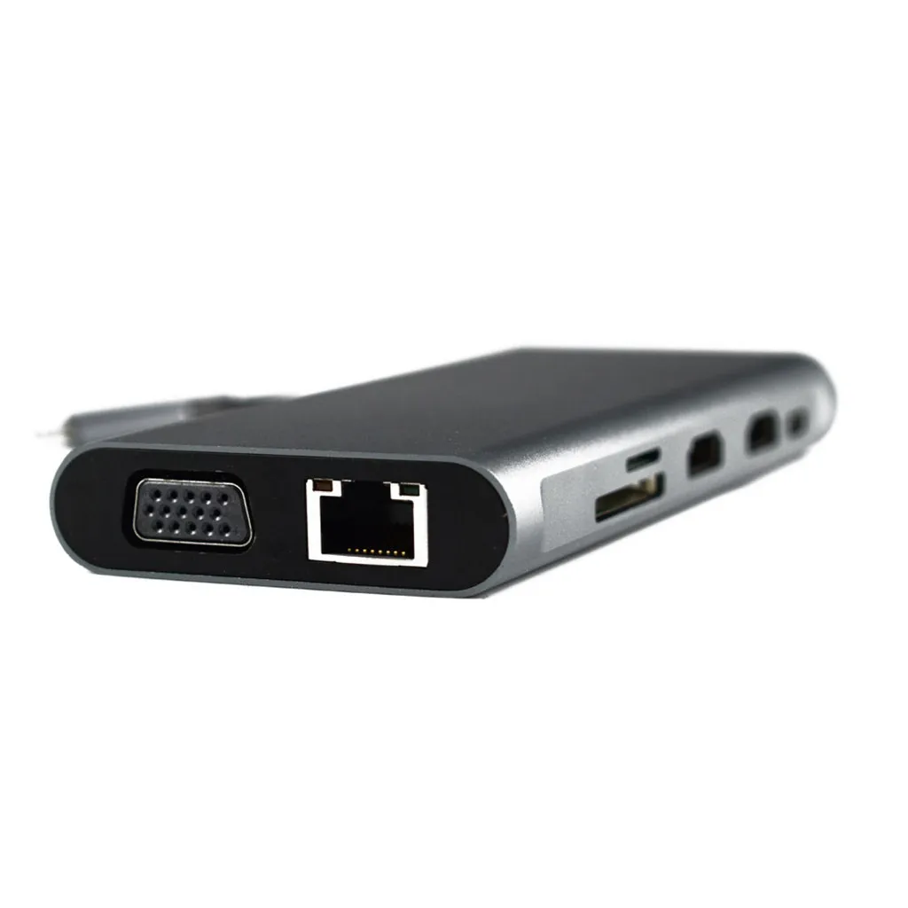 Тип C в двойной HDMI + RJ45 VGA 2 Hdmi Pd Sd Tf Аудио USB3.0 с адаптером питания для ПК 10 |