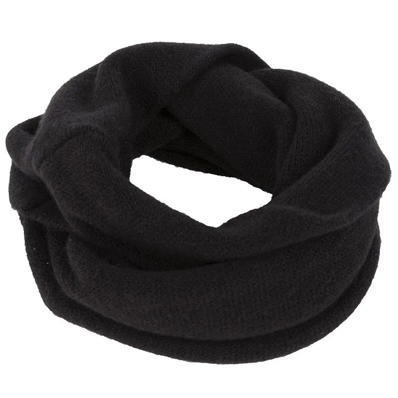 Осенне-зимний теплый женский вязаный длинный шарф-хомут с двумя кольцами шаль