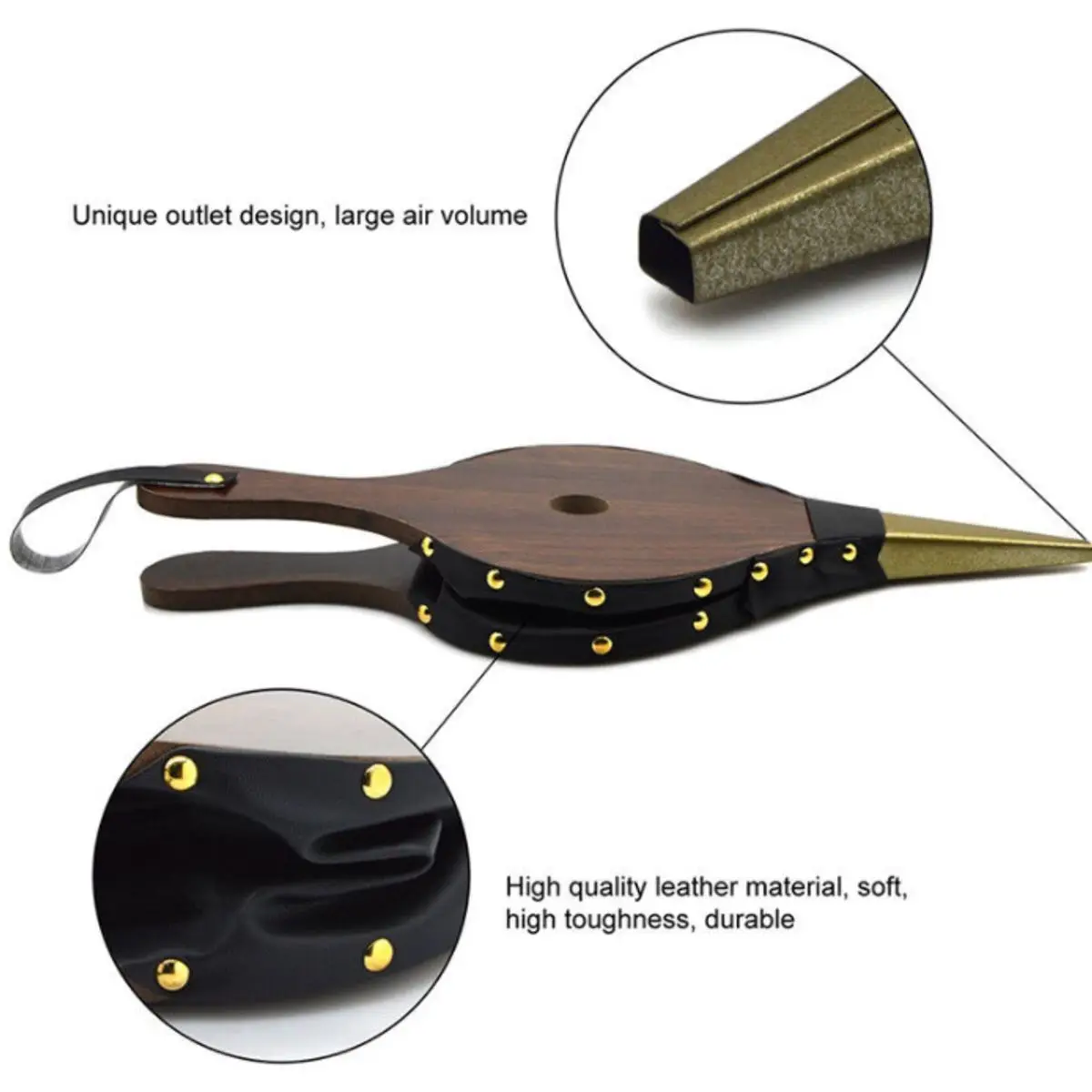 Новый 39*17 см камин деревянные меховые барбекю воздуходувка костра коричневый