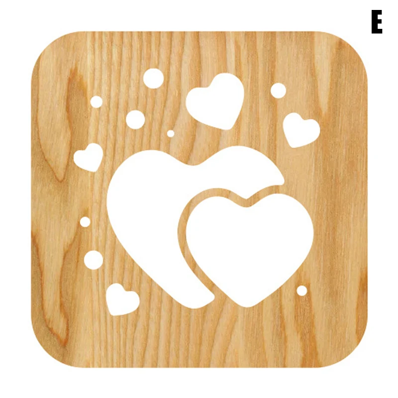 Горячий светодиодный светильник в форме собачьей лапы с резьбой по дереву полый