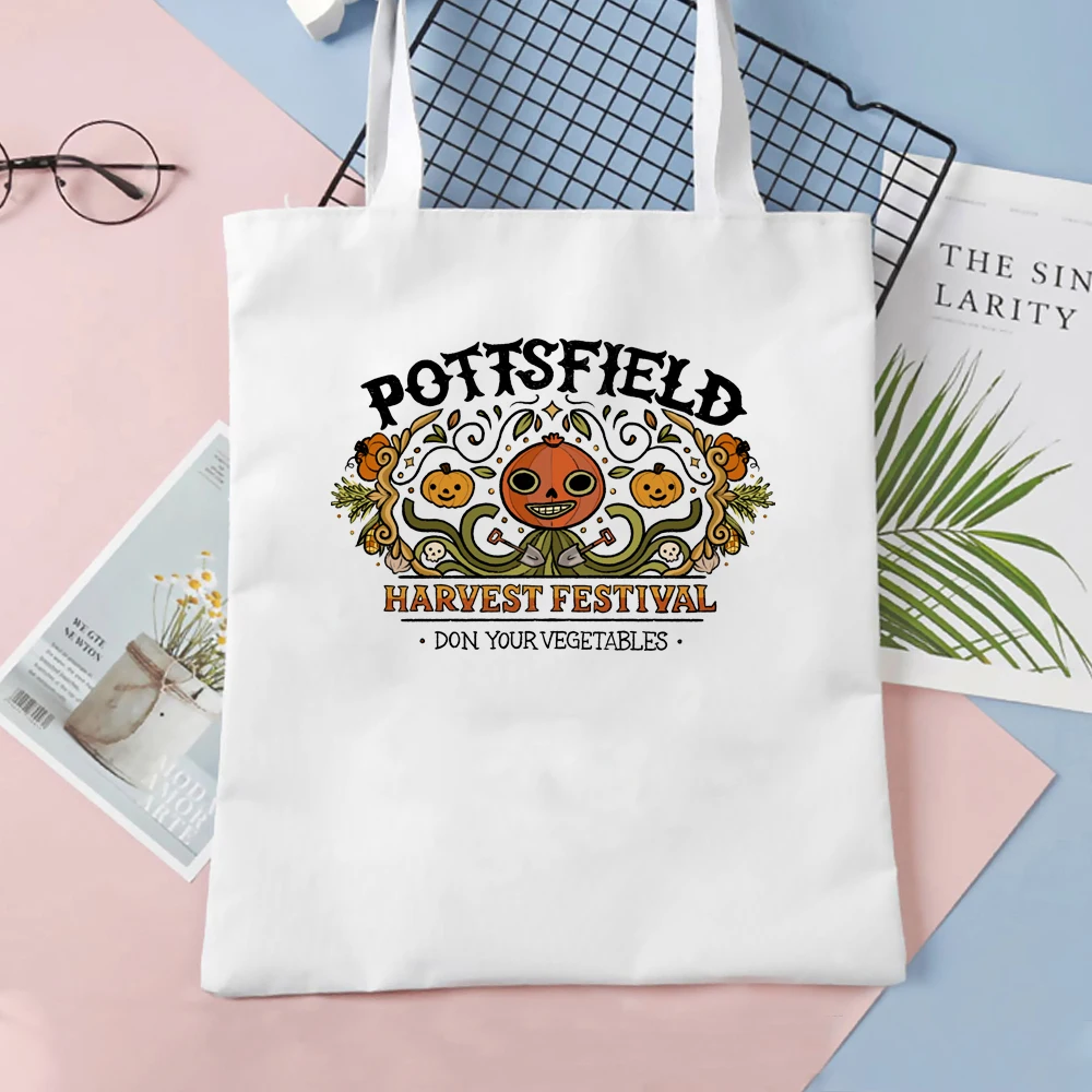 Pottsfield Harvest Festival Shopping Bag Over The Garden Wall Handbag Cute Birthday Gift Canvas Bag Don Your Vegetables Tote Bag