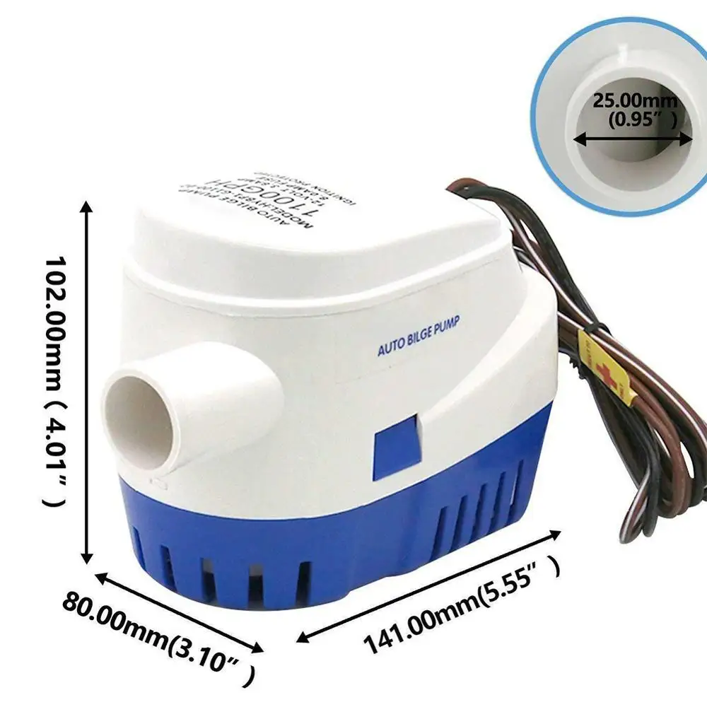 

DC12V 1100GPH Automatic Submersible Boat Bilge Water Pump with Float Switch Auto Submersible Electric Water Pumps 12 V Volt
