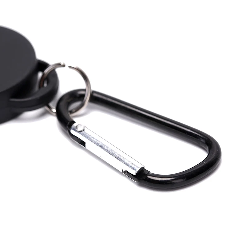 

Black Retractable Key Chain Reel Steel Cord Recoil Belt Key Ring Badge Holder