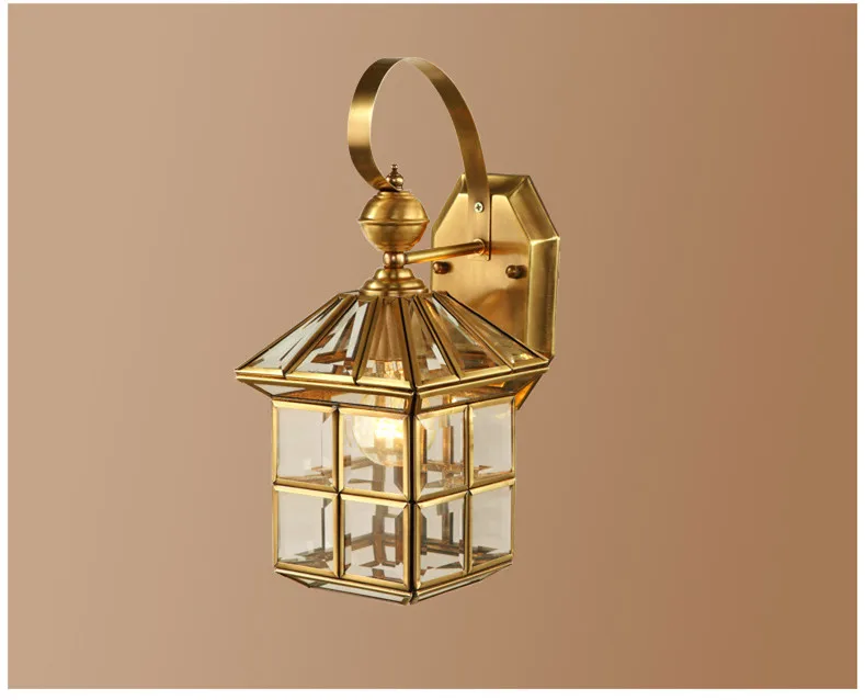 Современные настенные лампы OUFULA латунное бра уличное водонепроницаемое