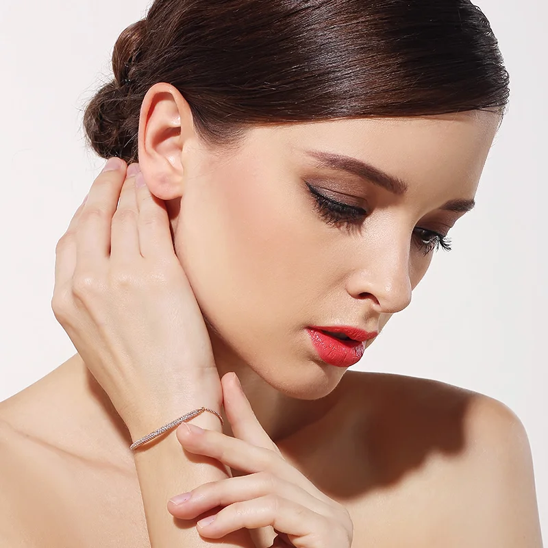 Модные Милые Браслеты UILZ с длинными звеньями Цепи из кубического циркония для