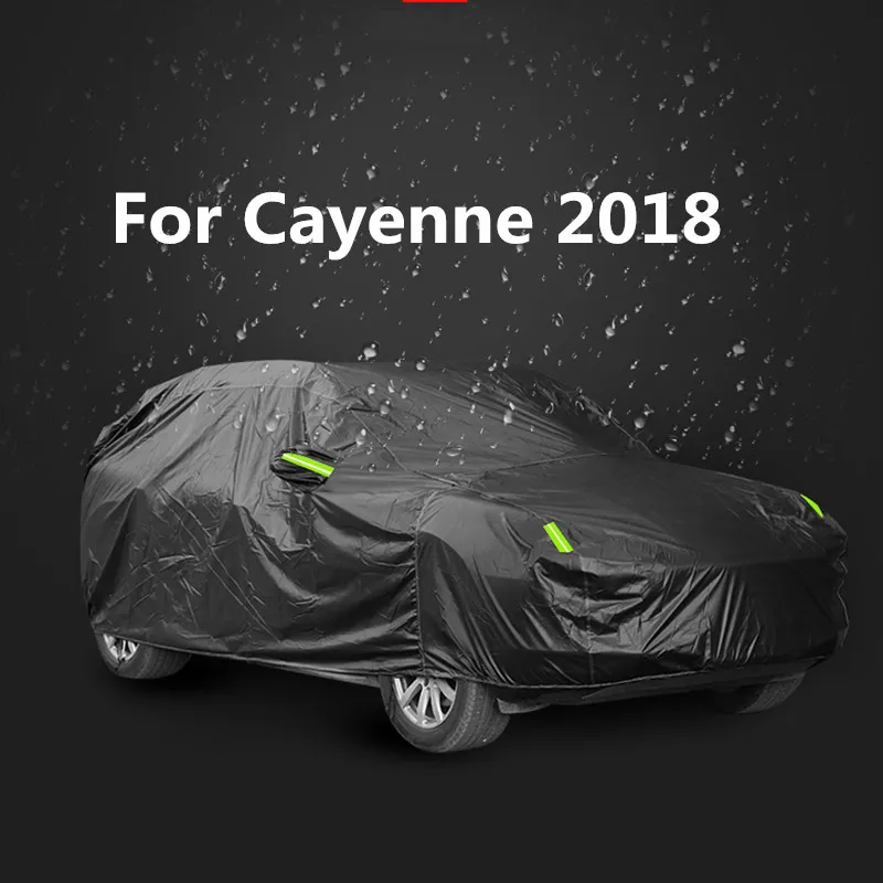 Type 2 Черный Водонепроницаемый полный автомобильные чехлы для Porsche Cayenne, Macan, Panamera, 918 911 718 2011 2012 2013 - Название цвета: Type 2