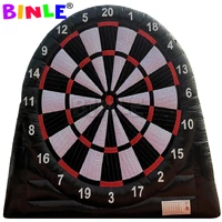 2021 new hot pvc oxford inflatable football dart board adults soccer dartboard game ce blower 10pcs balls from china