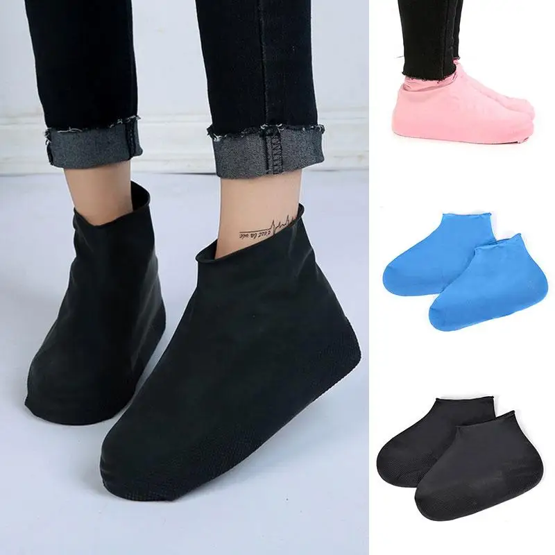 

1Pair Reusable Latex Waterproof Rain Shoes Covers Walking Accessories Slip-resistant Rubber Boot Overshoes Outdoor