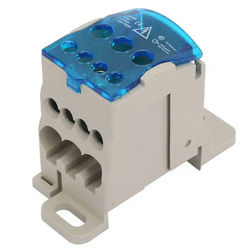 

UKK 80A Din Rail Terminal Block Distribution Box Universal Power Junction Box Electric Wire Connector
