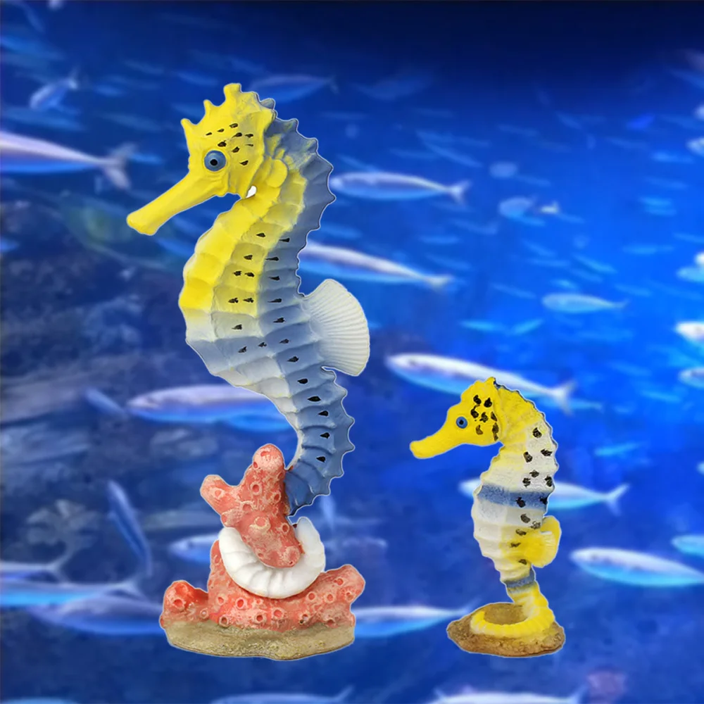 

2pcs Sea Horse Model Set Sea Animal Set Decor Sea Horse Educational for Kid Child Baby
