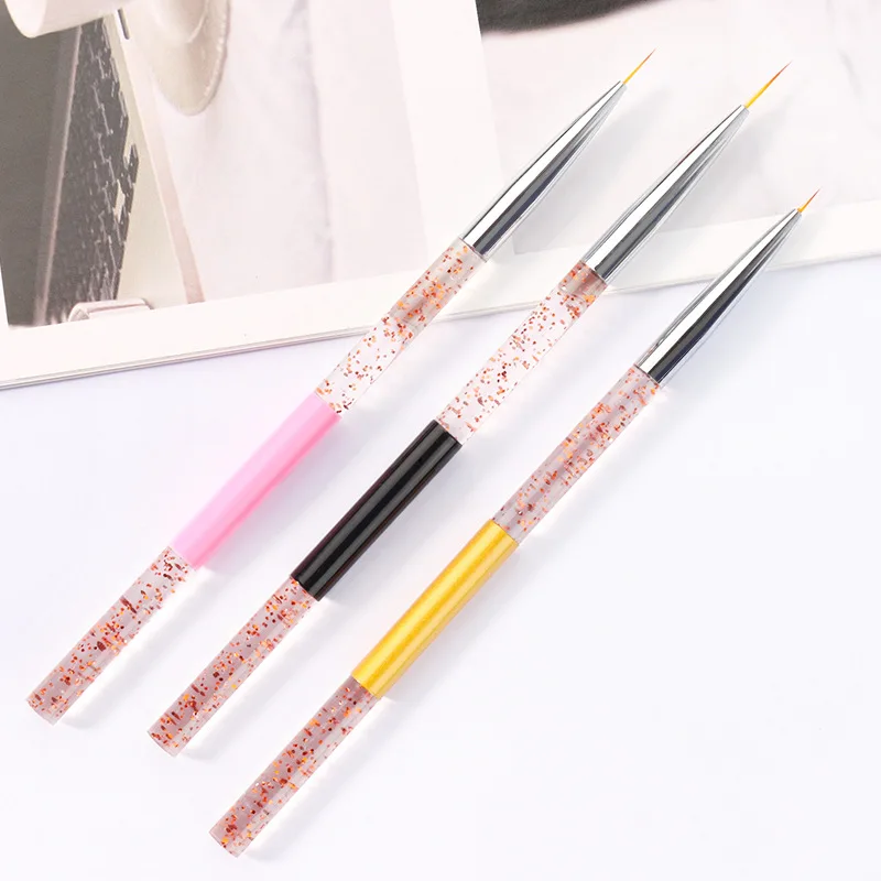 Набор профессиональных кистей для дизайна ногтей 3 шт. ручки подводки коротких