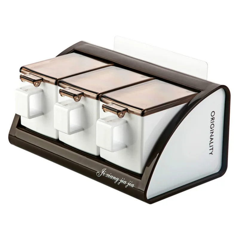 Стеллаж для соли без сверления Бытовой Настенный подвесной контейнер специй |