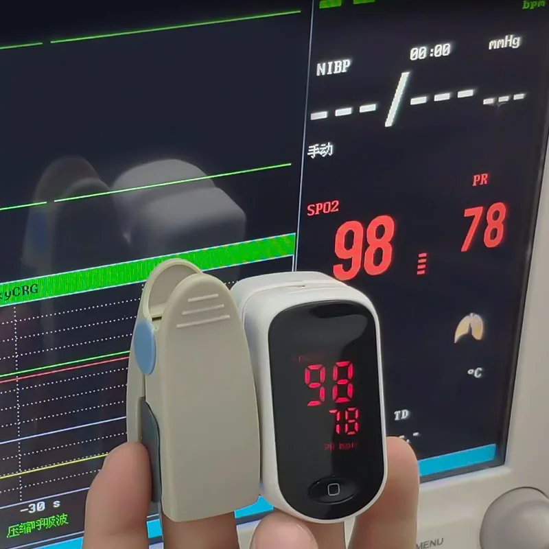 Пальчиковый измеритель уровня кислорода в крови пульсоксиметр Оксиметр крови| |