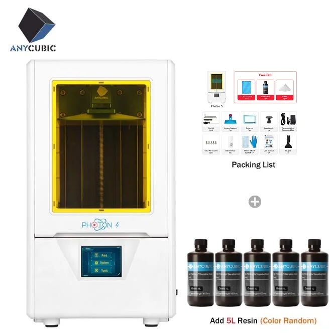Photon-S Add 5L Anycubic Photon-S Смола 3d принтер размера плюс SLA/lcd Высокоточный светильник-отверждение Impresora 3d комплекты 3d принтер обновление - Цвет: Photon-S Add 5L