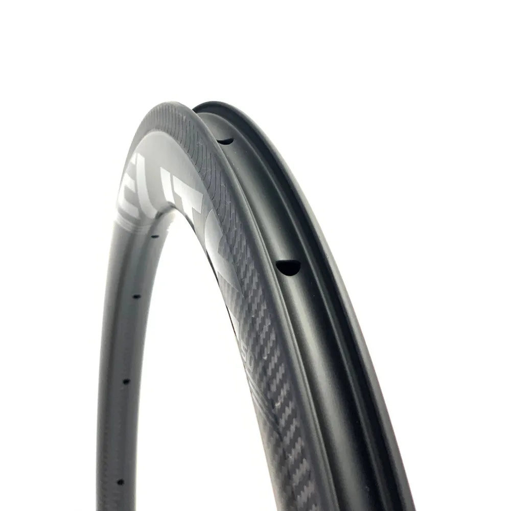 ELITEWHEELS 700c дорожный велосипед обод из углеродного волокна 50 мм 3K Twill матовый V