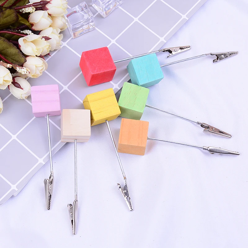 

Cute Colorful Metal Paper Photo Card Clips Memo Picture Note Card Desk Paper Photo Clip Holder Table Stand Place Office Favor