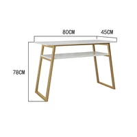 80cm modern nordic style double layer wooden nail tables minimalist gold wrought iron light luxury single manicure desks