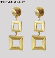 totasally geometric drop earrings for woman rock alloy square pendant big earrings fashion punk club earring jewelry wholesale