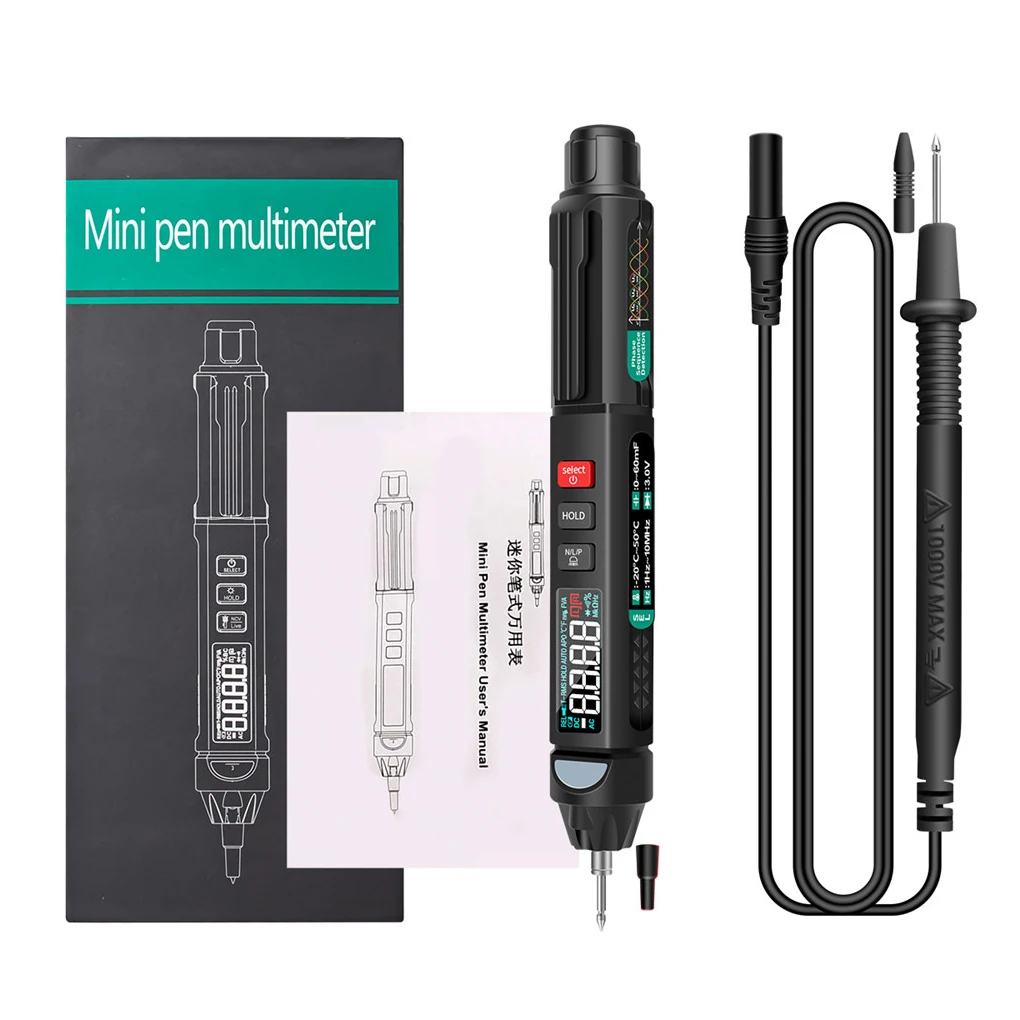 

Digital Display Multimeter Backlight Non-contact Professional Tester Pen Resistance Portable Meter Detector Flashlight