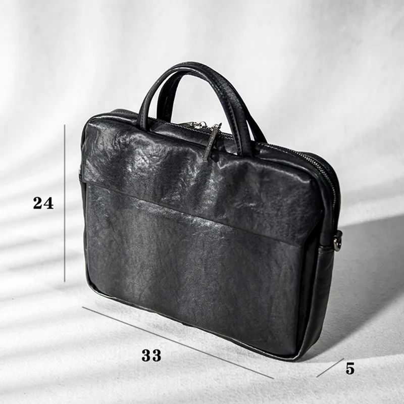 AETOO The first layer coyote man hand one shoulder bag simple horizontal style briefcase casual handbag leather computer |