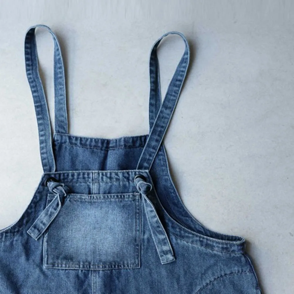 Повседневные джинсовые длинные Комбинезоны синие комбинезоны в ковбойском