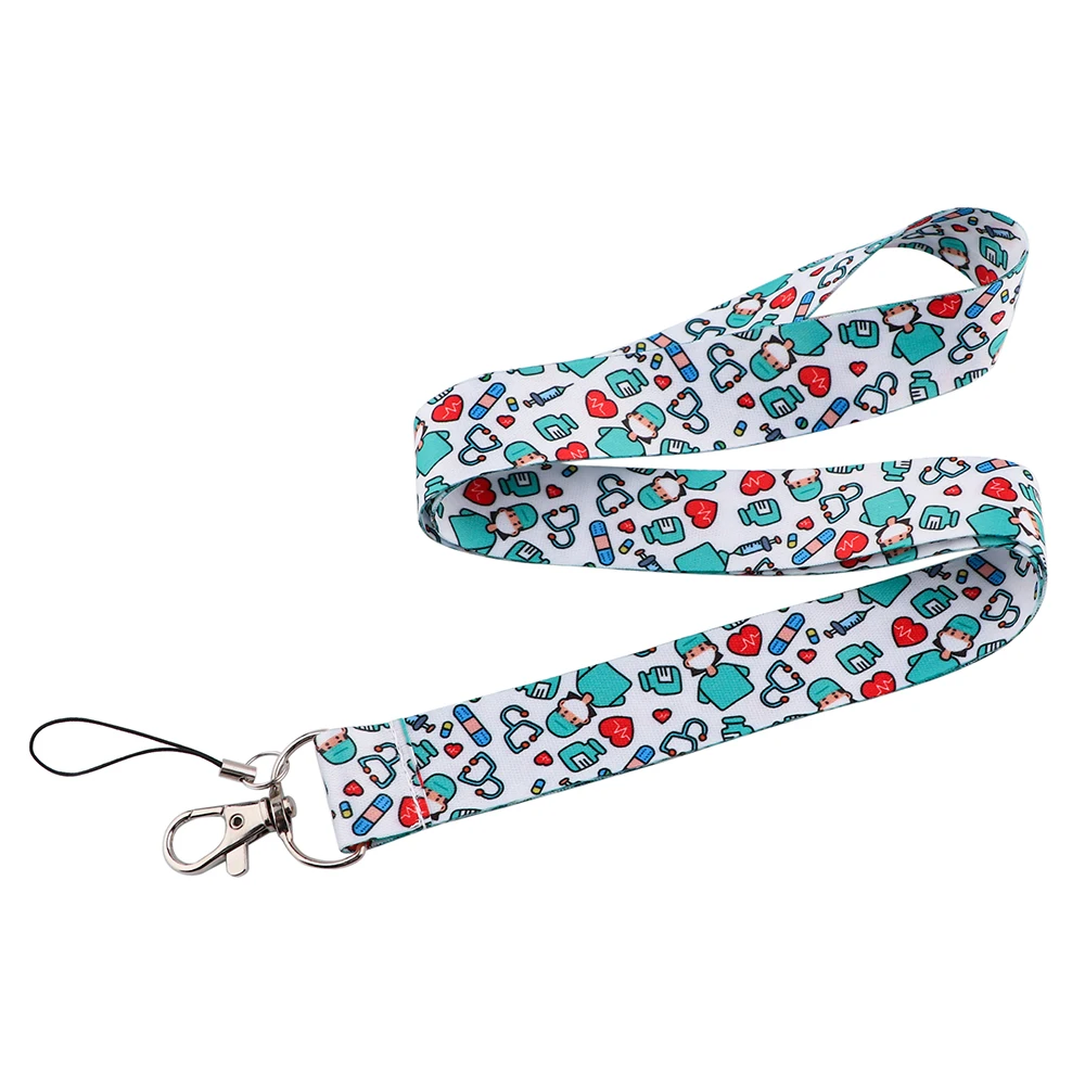 CA1353 Medical Lanyard Mobile Phone Strap ID Card Badge Holder Rope Key Chain Keyrings Cosplay Webbing Work Accessories