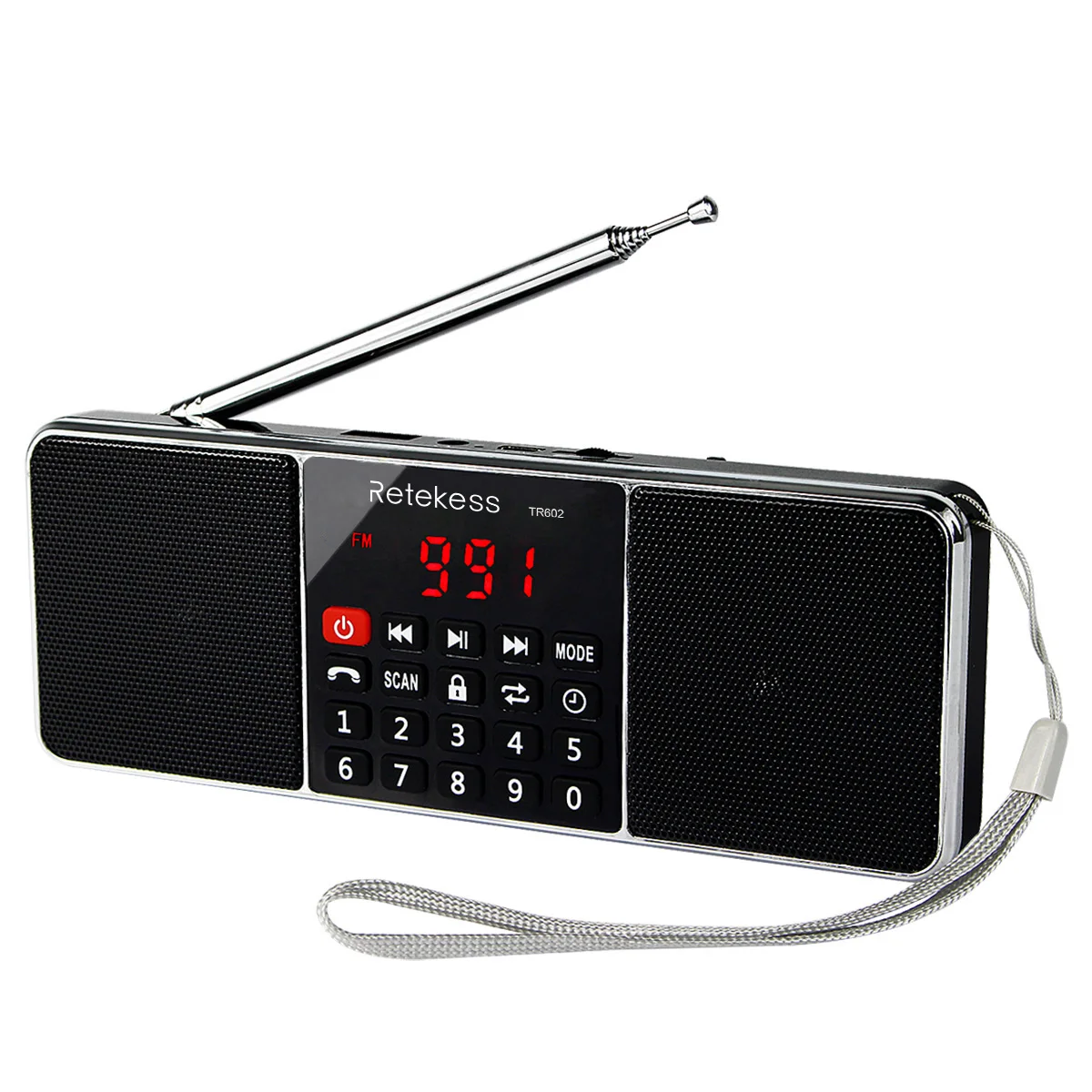 Портативный Bluetooth радиоприемник RETEKESS TR602 FM/AM с MP3 плеером беспроводной динамик AUX
