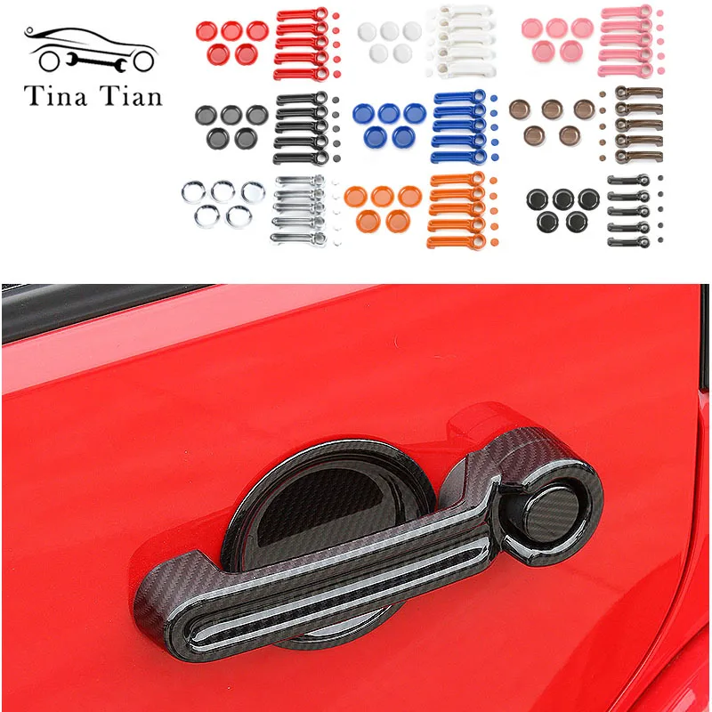 

Multiple colour ABS Car Exterior Door Handle Cover Trim Decoration Stickers For 4 Doors JK Wrangler 2008-2017 Car Styling