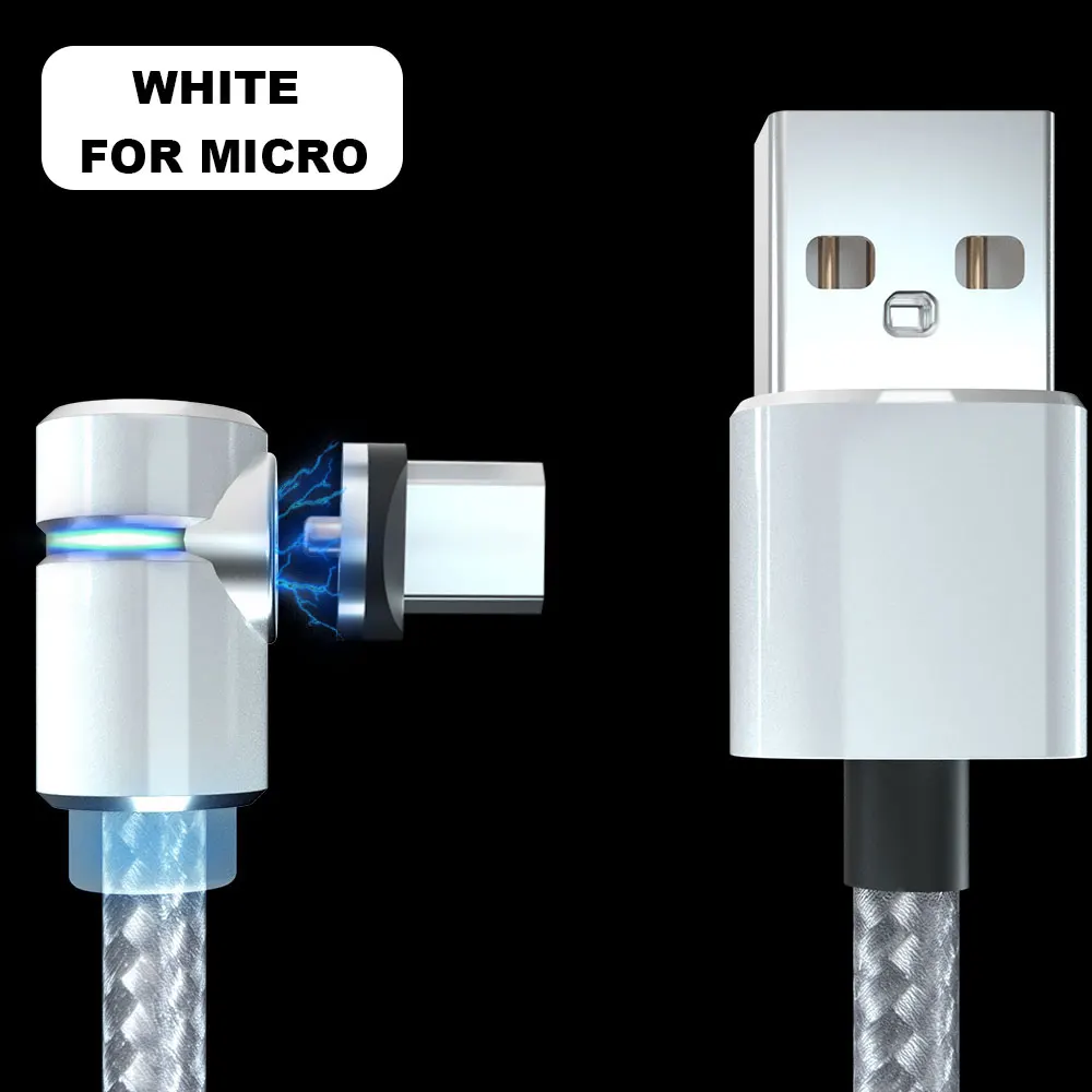 Silver for Micro Vanniso 2 м 2.4A Быстрый Магнитный кабель для iPhone XS X XR 7 Micro USB быстрое зарядное устройство Тип C Магнитный шнур телефонный кабель для samsung A50 - Цвет: Silver for Micro