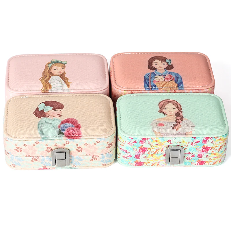 TA MINGREN Mirror pu leather custom portable travel jewelry case cajas de joyera organizer | Украшения и аксессуары