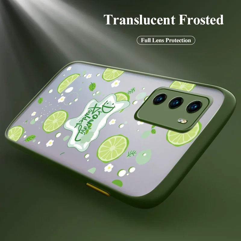 Green Ice lemon Silicone Case For Huawei P40 P50 P30 P20 Pro Lite Mate 40 30 20 Pro Lite Nova 5t Y7A Shockproof Soft Phone Cover