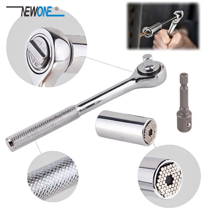 2 шт./компл. саморегулирующаяся набор универсальных торцевых гаечных ключей