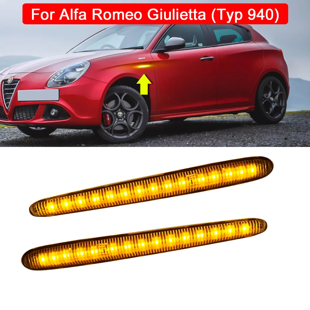 

12 В водонепроницаемый светодиодный боковой маркер для Alfa Romeo Giulietta Typ 940 2010-2021 светильник поворота