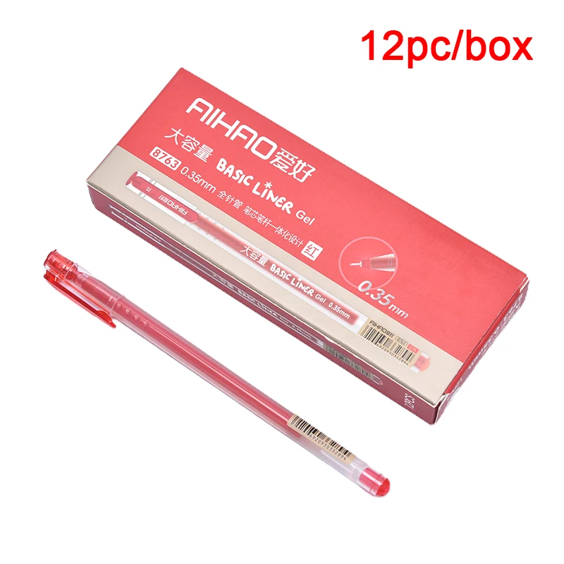

12pcs Ballpoint Gel Ink Pens Ball Pen Writing Office Tools School 0.35mm
