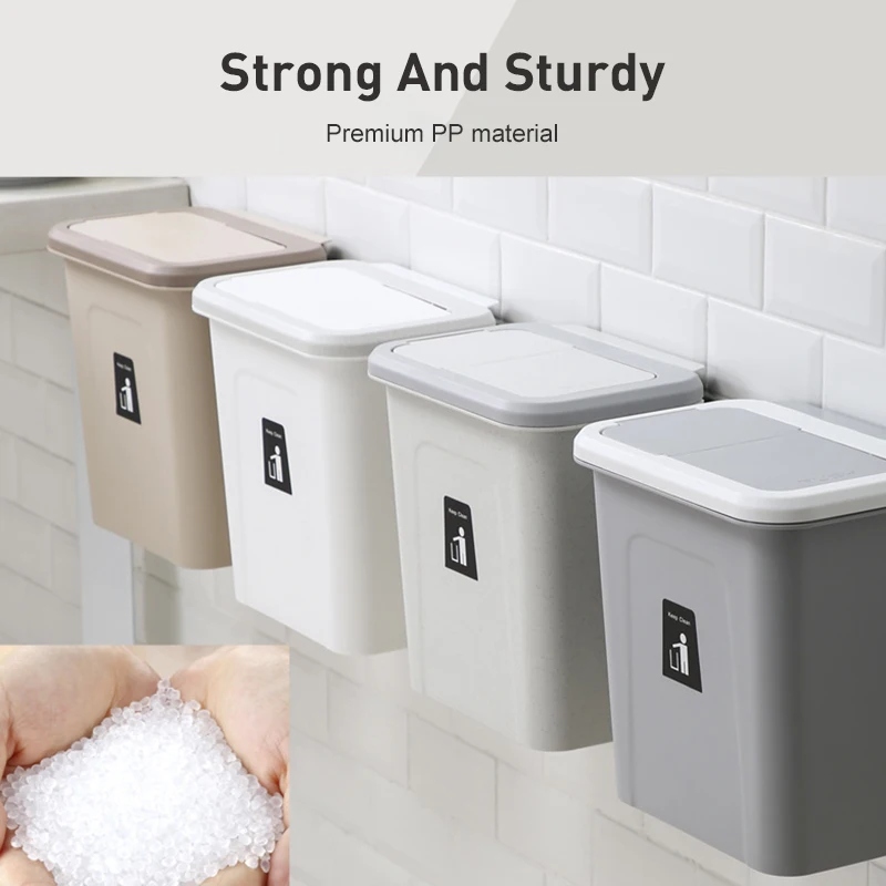 kitchen cabinet door hanging waste bin trash can wall mounted folding garbage can car bathroom toilet waste storage bin with lid free global shipping