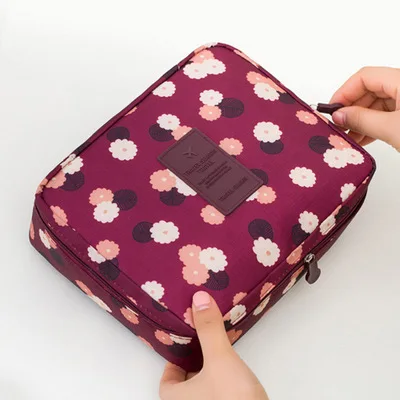 Wine red flowers Сумка-Органайзер для путешествий, сумки для хранения, портативный органайзер для багажа, одежда, аккуратный чехол, чехол для костюма, сумка для белья, чехол для хранения - Цвет: Wine red flowers