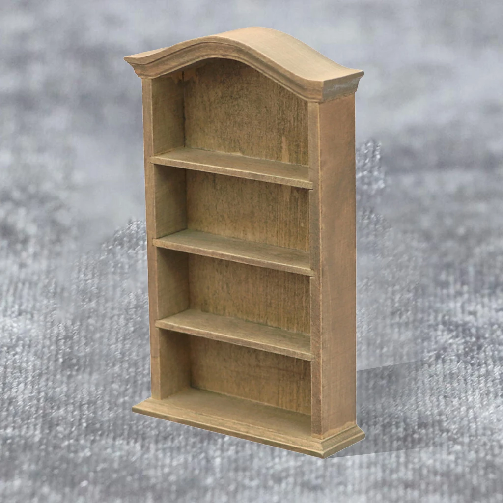 

Wood Bookcase Shelf 12th Dollhouse Furniture Accessory Life Scene Decoration