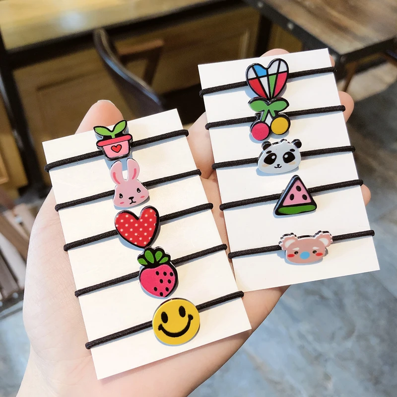 20 шт./компл. девушек разноцветные Мультяшные животные резинкой рот резинка для