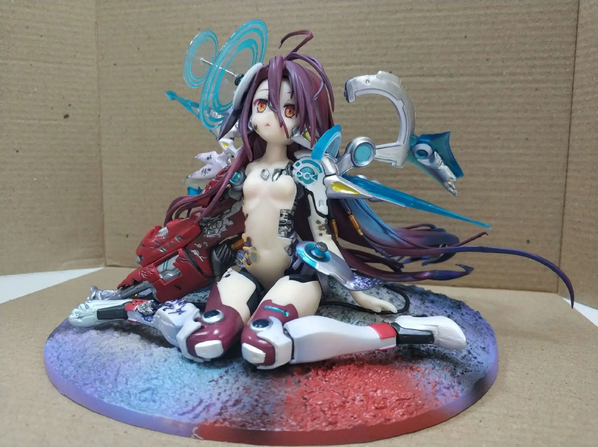 Фигурки No Game Life 13 см Jibril Flueqel Girl Angel Sickle Shiro аниме сексуальная красивая модель