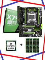 huananzhi super x79 motherboard cpu ram combo xeon cpu e5 2670 v2 10 cores 16g ram reg ecc dual m 2 ssd slot all tested by aida