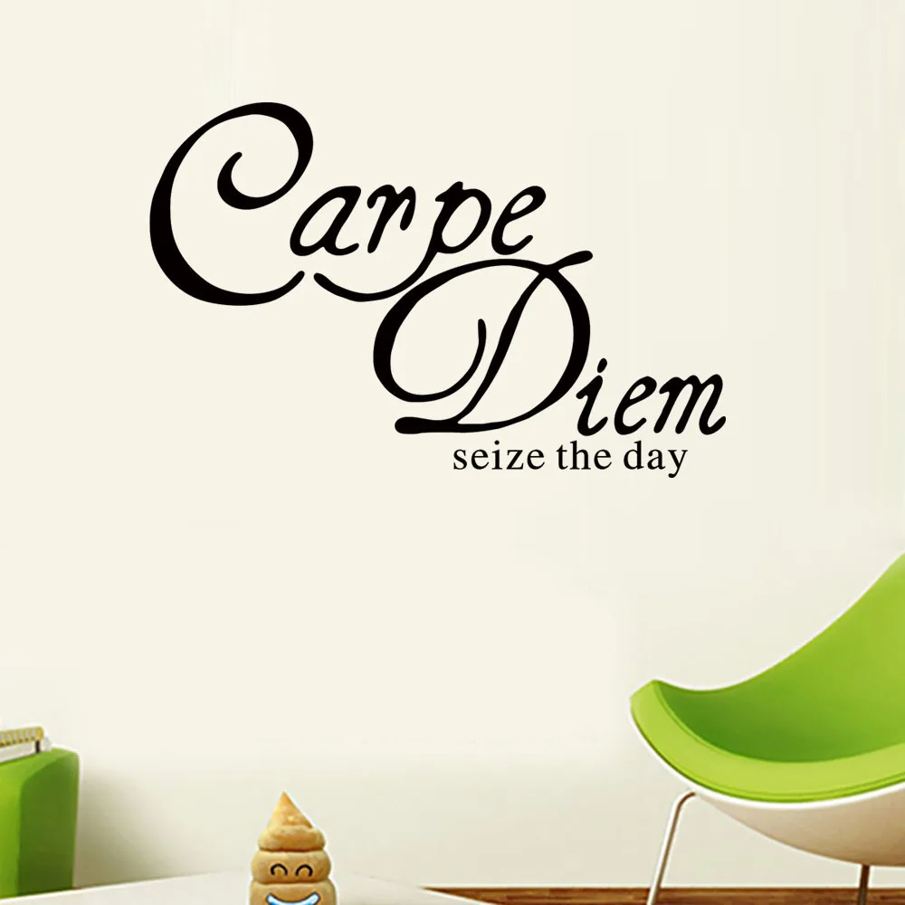 Латынь цитаты Carpe Diem захват дня Наклейка на стену DIY наклейка художественная