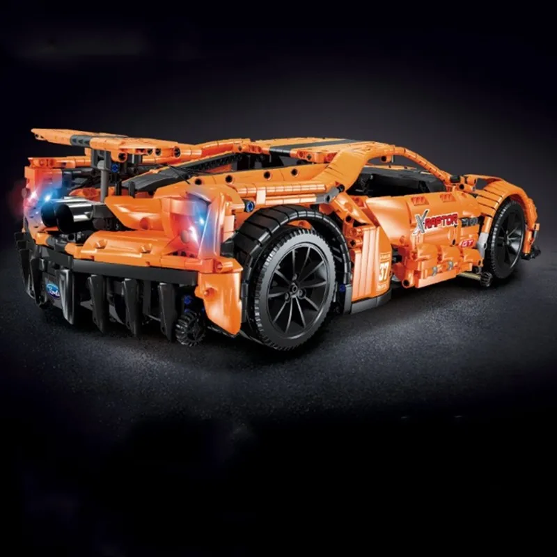 Новый MOC FORD GT спортивный автомобиль 10792 Радиоуправляемый двигатель функция